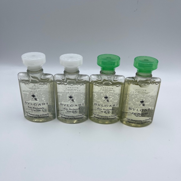 NEW RARE Bulgaria Eau Parfume Au The Blanc the Vert Gel Shampoo 40ml each - Picture 1 of 3